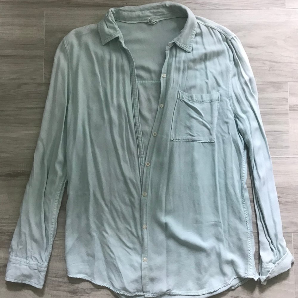 Aeropostale Blue Plaid Button-down Shirt